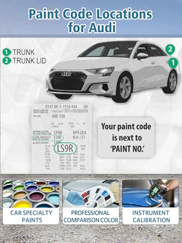 Image of LY9B Brilliant Black Touch Up Paint for Audi, Exact Color Match Car Paint Scratch Repair Remover Pen Kit Quick & Easy Fix Vehicle Chips and Automotive Nicks Scuff