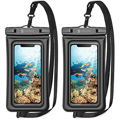 Syncwire Waterproof Phone Pouch, 2-Pack IPX8 Universal Waterproof Case Underwater Dry Bag Compatible with iPhone 14 13 12 Pro Max SE2 11 Pro XR X 8 7 6s Plus Galaxy S23 Ultra Google Pixel Up to 7" Cover