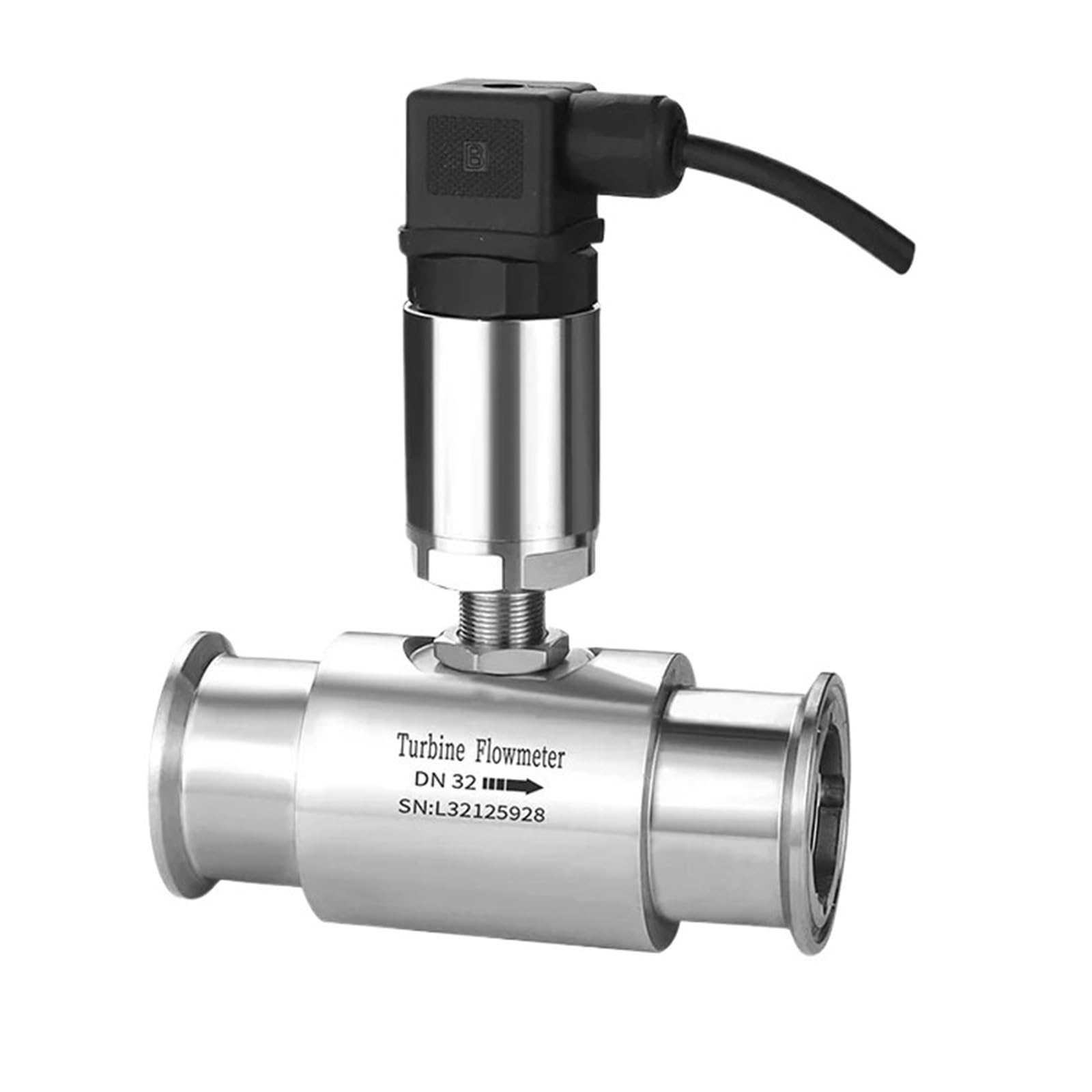 KSZHZYMGX 4-20mA RS485 Clamp DN50 DN25 Water Turbine Flow Meter Flow Sensor(DN25 RS485)