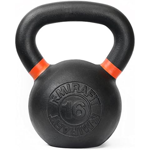 Mirafit 16kg Cast Iron Kettlebell with Grip Cover
