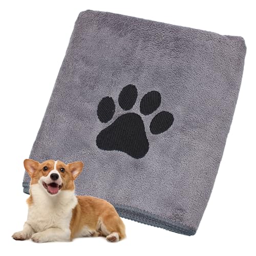 Toalla de Secado Rápido para Mascotas 75x35 cm Gris Oscuro