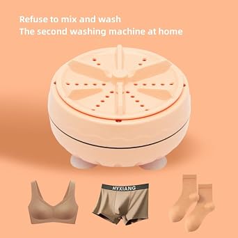 Portable Washing Machine,Ultrasonic Mini Multifunctional Washing Machine,Fully Automatic Turbine Mobile Cleaning Machine,Suitable for Travel, RV, Camping, Home or Apartment Laundry Used (White)