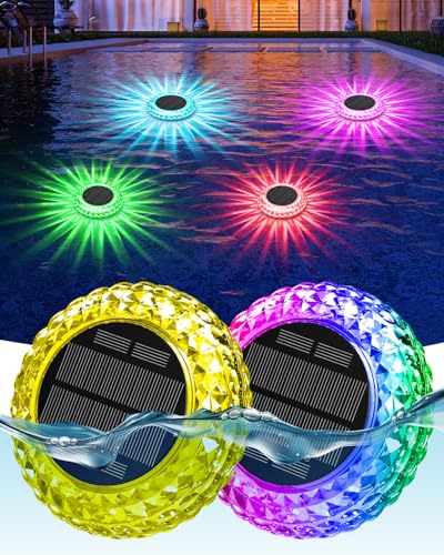 VIRIDI Solar Floating Pool Lights, RGB Color Changing...
