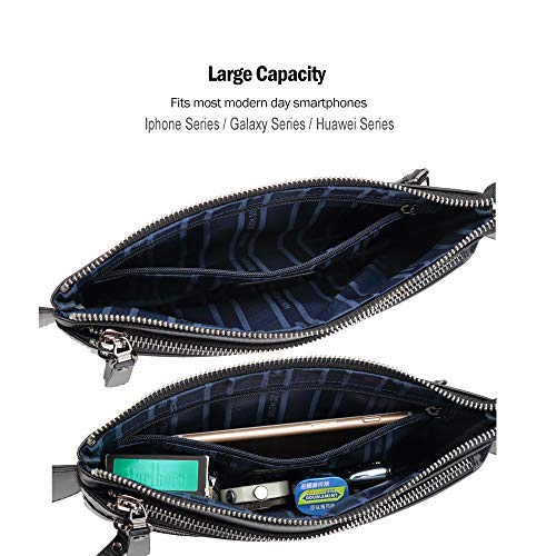 Bison Denim Leather Waist Pack Fanny Pack Hip Purse Travel Hiking Bum Bag Belt Bag For Men Women #TOP5