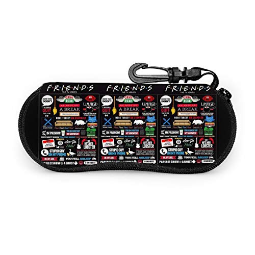 F-Ri-En-Ds TV Show Sunglasses Soft Case Neoprene Light Portable Zipper Eyeglass Case With