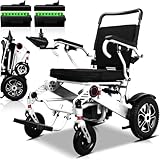35KM Long Range Wheelchair Electric Foldable,Adult Electric Wheelchair,All-Terrain Wheelchairs,500W Engines,Two Batteries,Motorized Off-Road Wheelchair for Seniors