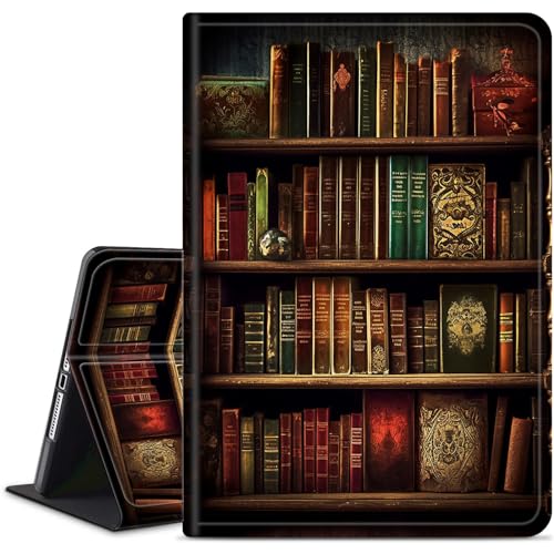 Case for Amazon Kindle Fire Max 11 Tablet (13th Generation, 2023 Release) 11", Slim PU Leather Stand Cover with Auto Wake/Sleep for All-New Fire 11 Max Tablet,Vintage Bookshelf by WZCJDHMJ - Used condition - US$14.25