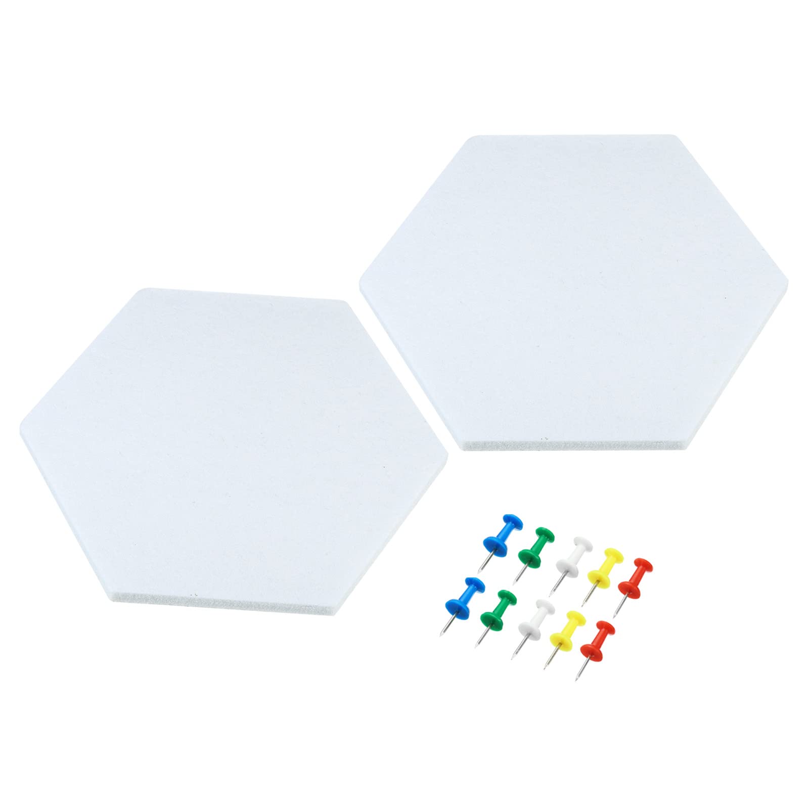 Tableau feutre hexagone PATIKIL blanc lot de 2