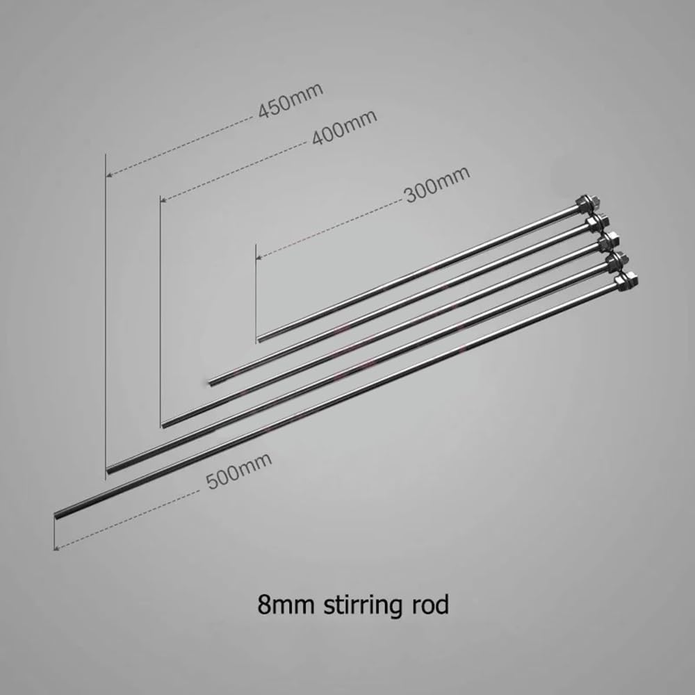 1 sztuka DIA 50 mm do 180 mm płytka do mieszania dyspersyjnego z otworem przekierowującym, mieszadło laboratoryjne z nakrętką (8 x 350 mm Stirrer Rod)