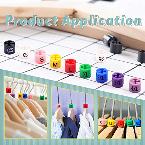 Miniatura 7 de Keadic 290 Perchas De Plástico Coloridas Para Ropa, Marcadores De Ropa, Marcadores De Ropa, Marcadores De Ropa Xxs - 4xl Para Perchas De Alambre