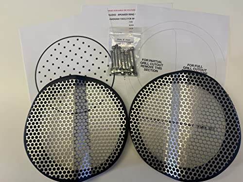 Adaptadores para anillo de montaje para bocinas de alforjas Harley 8" miniatura 6