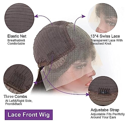 Sandistore Lace Front Wigs Human Hair Pre Plucked for Black Women Glueless Brazilian Wigs with Baby Hair Natural HairLine