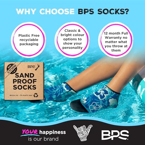 Image of BPS 'Aqua Series' 3mm Neoprene Water Socks for Sand, Beach, Soccer, Volleyball, Wetsuit Booties