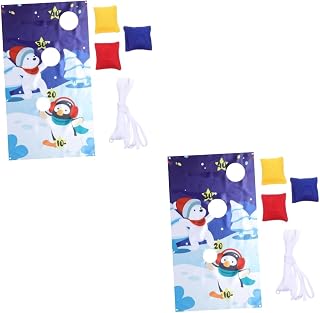 Toddmomy 2pcs Sandbag Game Bean Bags Toy Cornhole Game Bags Baseball Banner Christmas Supplies Xmas Cornhole Game Kit Christmas Cornhole Game Kit Cartoon Suite Graduation Season The Banner