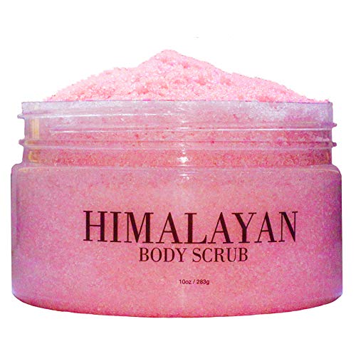 Himalayan Salt Body Scrub with Lychee Oil, Exfoliating Body Salt Scrub to Exfoliate & Moisturize Skin - Great Gifts For Women(10 oz)