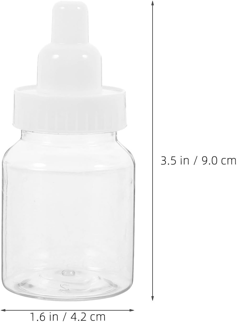 36pcs Shower Milk Bottle Candy Boxes, Pp Plastic Candy Containers with Easy Open Separate Lid and Stable Storage, for Boy Shower Favor and Celebration
