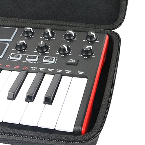 Khanka Tasche Schutzhülle für Akai Professional MPK Mini MK3/ MKII MK2/ Mini Play Kompakter USB MIDI Keyboard & Pad Controller.(nur Tasche)