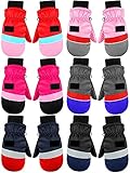6 Pairs Kids Winter Ski Gloves Waterproof Snow Gloves Mittens Unisex Kids Winter Gloves Windproof Warm Ski Gloves Adjustable Kids Gloves for Boys Girls Cold Weather, 5-8 Years Old