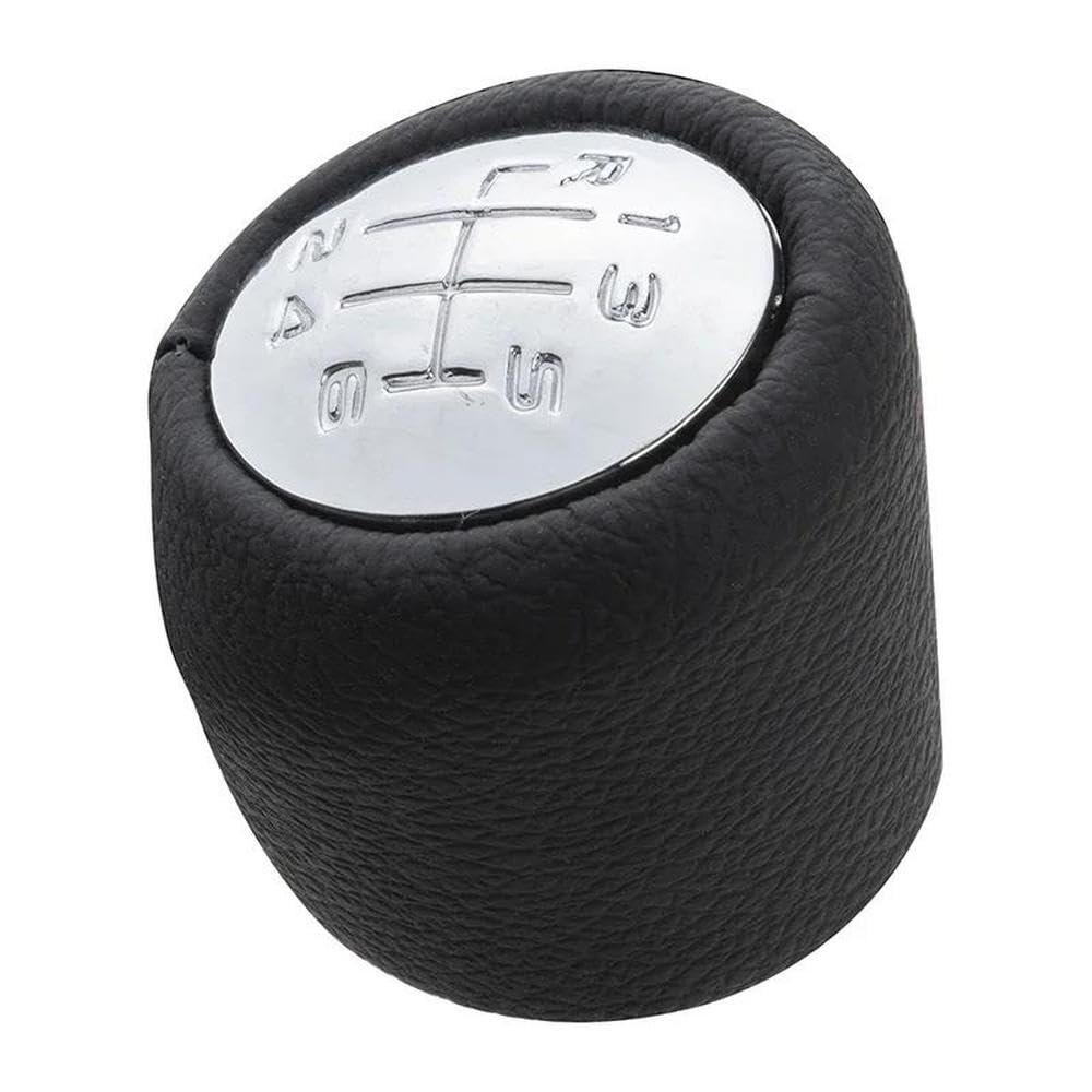 HYASDBWE 6 Speed Chrome Car Leather Gear Shift Knob Lever Stick Handball Head for Renault Laguna II 2 Mk2 2001-2007 Gear Shifter Parts