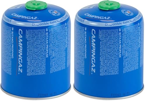 CAMPINGAZ - Cartouche de Gaz à Valve CV 470 Plus, pour Réchauds, Cartouche Compacte et Refermable, 167300, Bleu, 450 g (Lot de 2)