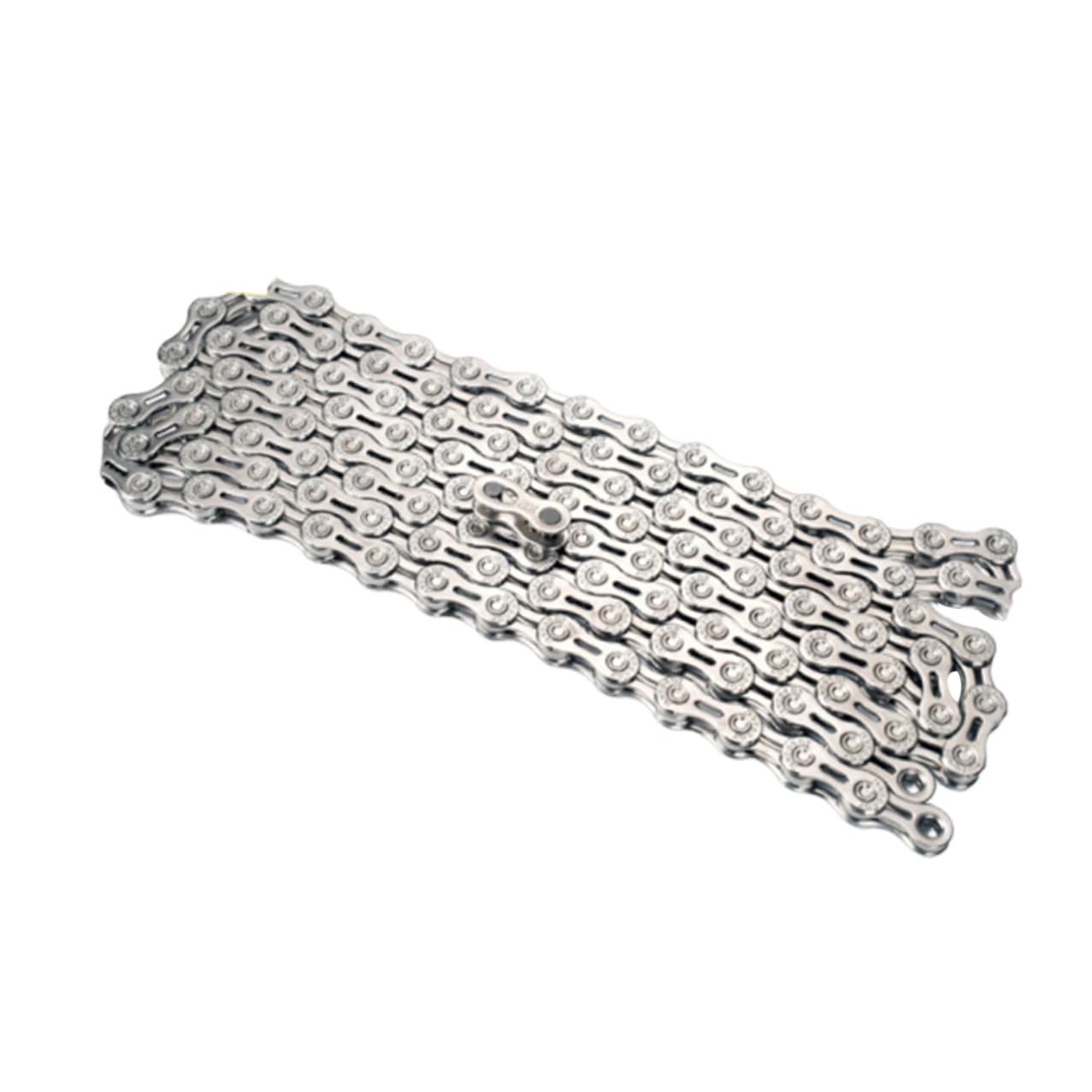 Bike Chain 11-Speed Silver Hollow Lightweight Bicycle Chain with Link Connector for Road and Mountain Bikes Suitable for Cycling Replacement