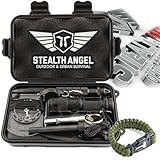Stealth Angel Compact 9-in-1 Survival Kit with Paracord Bracelet, Multi-Purpose EDC Outdoor Emergency Tools and Evereyday Carry Gear, Official Survival Kit