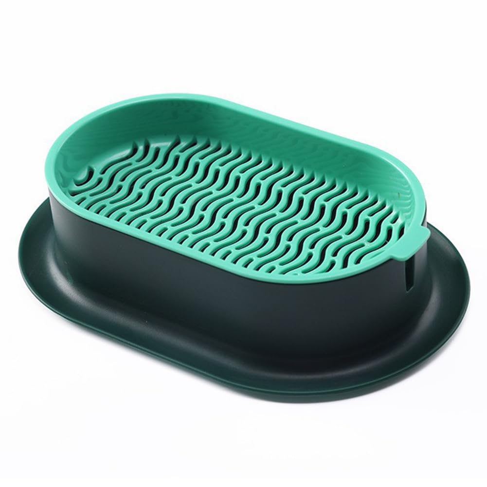 Cat Grass Sprout Tray Reusable Hydroponic Soilless Planting Cat Grass Pot for Indoor Cats (Green)