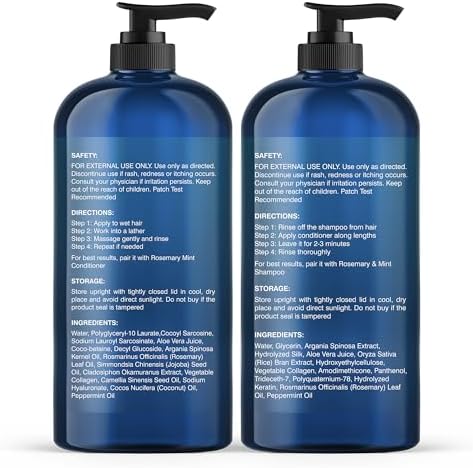Botanic Hearth Rosemary Mint Shampoo and Conditioner Set, Thickening Formula, Promotes Hair Growth and Scalp Health Sulfate Free & Paraben Free, for Men & Women | 16 fl oz each - 2
