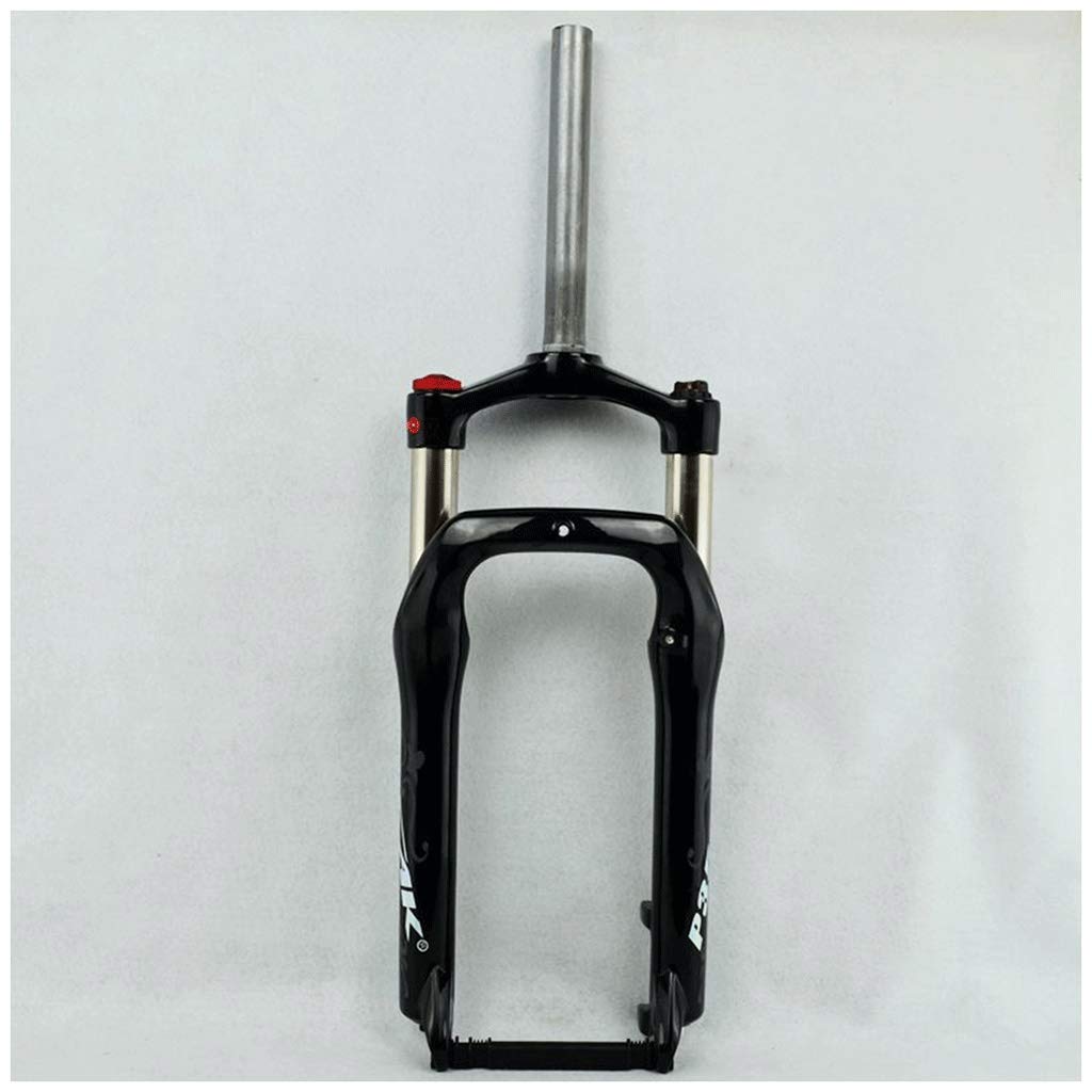 WIQUYBML Bike Front Fork 20 inch for 4.0" Tire Air 1-1/8" Disc Brake QR 9mm Travel 120mm Manual lock Snow Beach XC MTB Bicycle