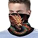 VTCTOASY Chinese Dragon Neck Gaiter Personalized Soft Windproof Face Covers Cozy Winter Neck Warmer Gator Scarfs Multipurpose Fashion Breathable Bandana Face Mask Scarf for Adult