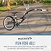 KaZAM Co-Pilot Bike Trailer - 20 Inch Bike Trailer with Adjustable BMX Stem and Handlebar - Lightweight Aluminum Frame and Padded Saddle for Cycling - Perfect for Family Rides - Black