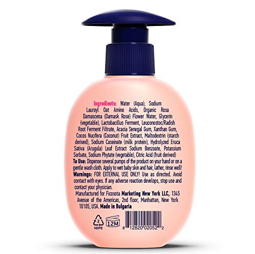 Babyology All Natural Baby Wash And Shampoo - 100% Edible Ingredients - With Organic Rose Water (Unscented) - Good For Sensitive Skin - Non Toxic - Tear Free (Scents & Packs Vary) #TOP1