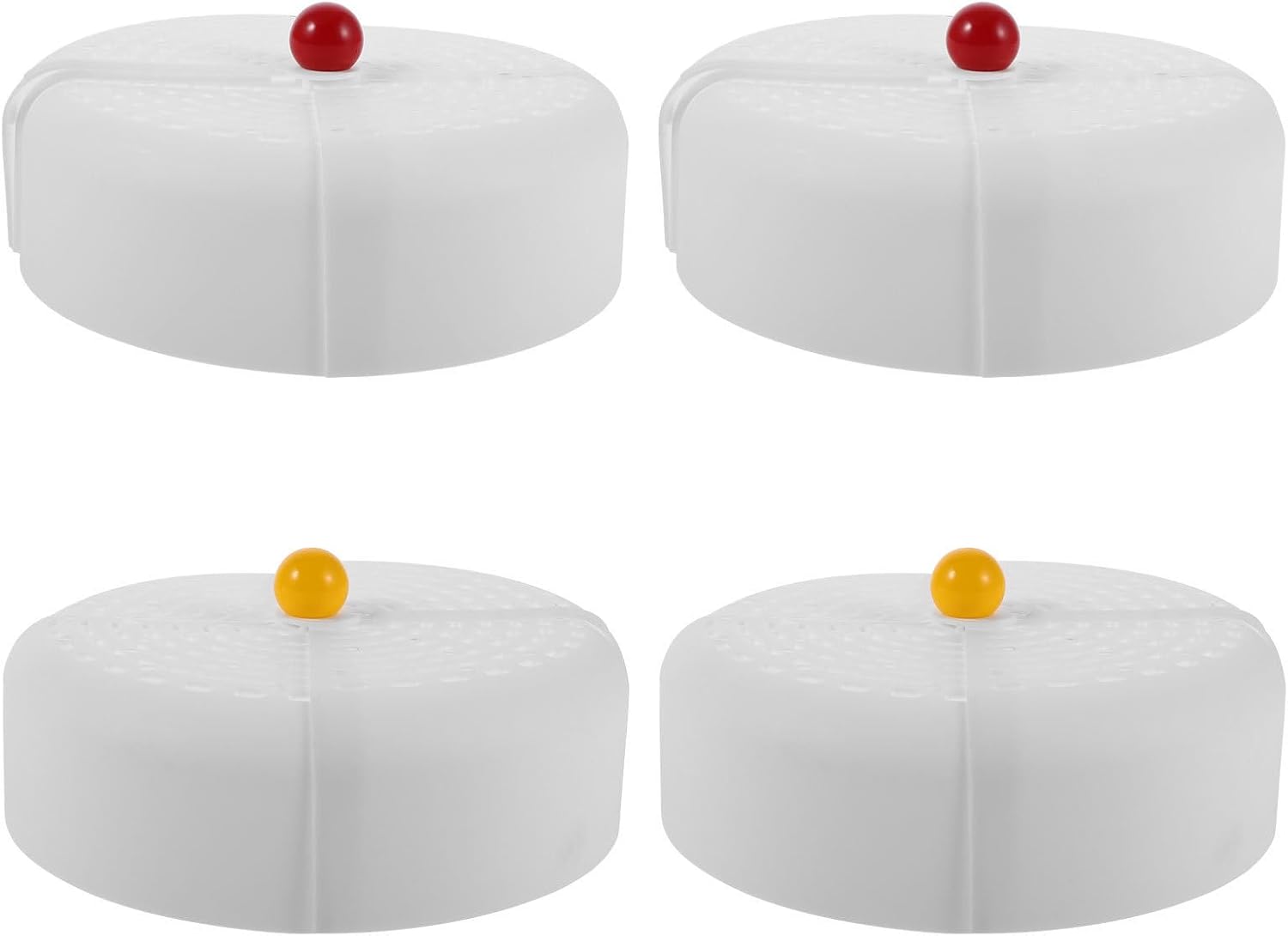 SHINEOFI 4pcs Foldable Food Covers with Vent Design, round Plastic Dome Lids for Family Meals and Formal Dining, Space-saving, Easy to Clean Kitchen Plate Covers