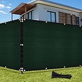 【Privacidad Malla Ocultacion Verde】Exterior malla de ocultacion es de verde, 1,52m x 15,24m (5 x 50ft), con 80pcs de longitud de 20cm de ataduras de cable. El tamaño estándar de la red de la pantalla de esgrima le satisface para bloquear muchos lugares para proteger su privacidad.