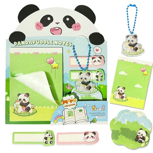 Image of FunBlast Panda Sticky Notes - Cute Panda Memo Pad, Kawaii Sticky Note for Kids & Girls, Self Adhesive Notes and Bookmark, Stationery Gift for School, Office & Personal Use (Random)