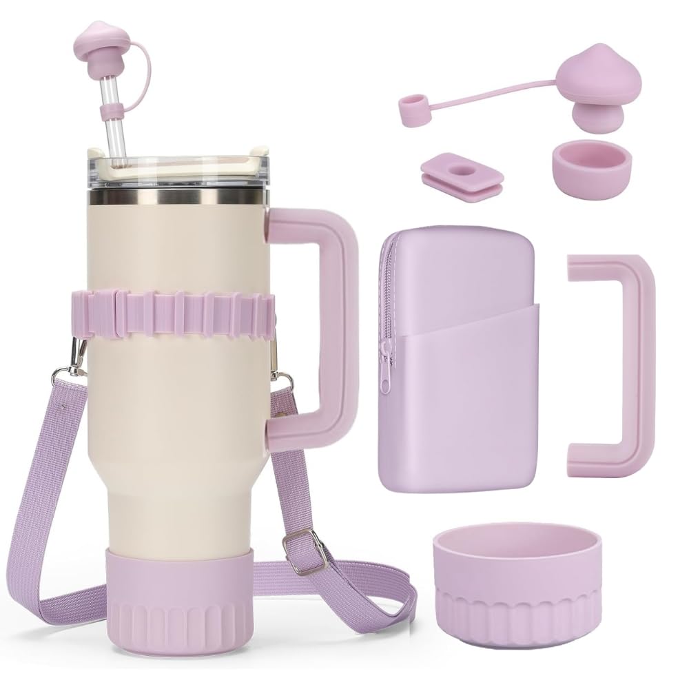 Silicone Bottle Drying Rack For Stanley Cups - 3-Tier Drip Tray Design In Purple