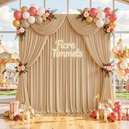 Telón de fondo para fotografía 10ft x 8ft Champagne 2 paneles miniatura 3