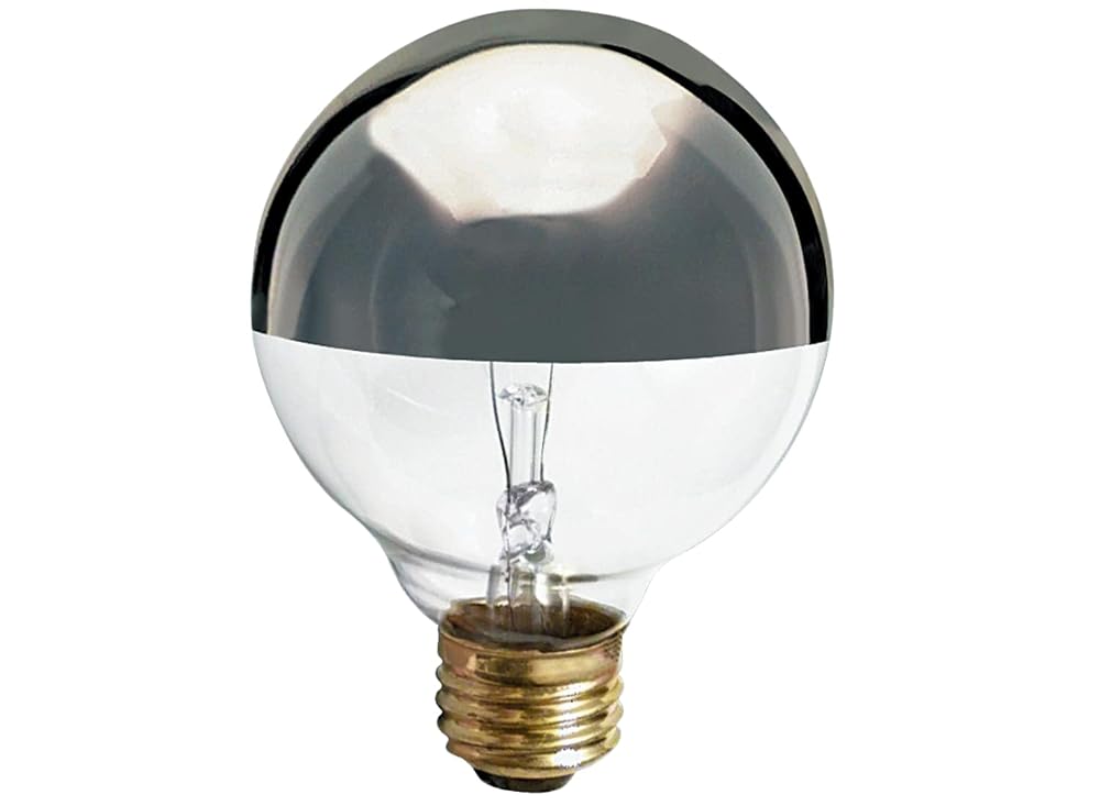 Satco S3862 Medium Light Bulb in Chrome finish, 4.38 inches