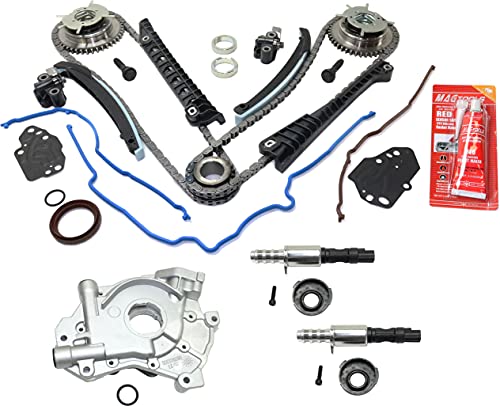 4-Piece Kit Timing Chain includes Oil Pump and Variable Timing Solenoids for 2004-2010 Ford F-150 FX4 8 Cyl 5.4L -  Replacement Products, Rep-KIT-101917-08
