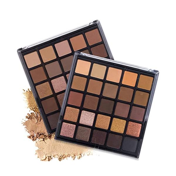 Matte-and-Shimmer-Eyeshadow-Palette-Vodisa-25-Long-Lasting-Blendable-Warm-Eye-Shadows-Glitter-Makeup-Kit-Make-Up-Brushes-Set-Nude-Smoky-Waterproof-Beauty-Cosmetics-High-Pigment-Powder-Pallet-25B Vodisa Nude Neutral Eyeshadow Palette, Matte and Shimmer Eye Shadows Long Lasting Blendable Eyeshadow with Makeup Brushes Set Warm Brown Waterproof High Pigment Powder Pallet 25B