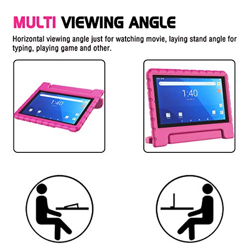 Avawo For Onn 8” Pro Kids Case 2020 (100003561), Light Weight Shock Proof Convertible Handle Stand Kids Friendly Case For Onn 8Inch Pro Android Tablet (Just Fit Onn 8 Pro 2020), Pink #TOP5