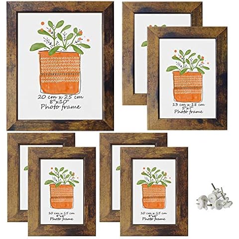 PETAFLOP Distressed Picture Frame Set, 7 Pack Cover