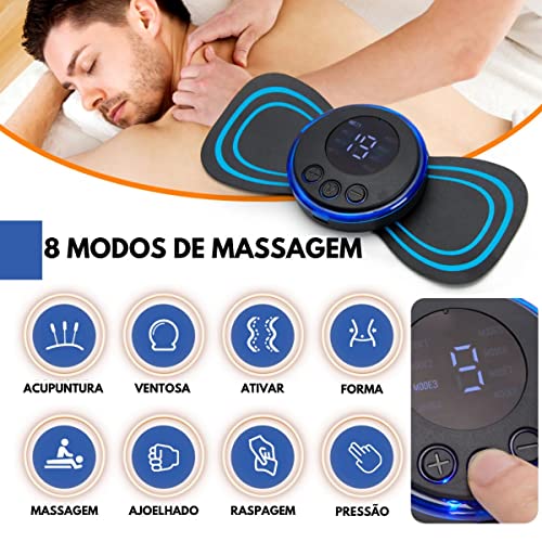 Massageador Portátil Weemsbox Recarregável Ortopédico Dores Pescoço Coluna Costas Pernas
