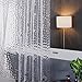 Furlinic Rideau de Douche Transparent 120 x 200cm Anti Moisissure Imperméable avec Bloc de Verre en Bas Cube Rideau de Baignoire avec 8 Crochets