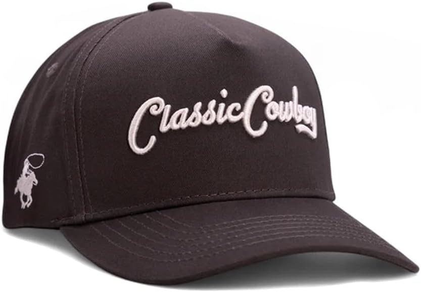 Western Cap - Solid Back Adjustable Snap Back Hat for Men and Women - Ideal for Outdoors and Everyday Wear
