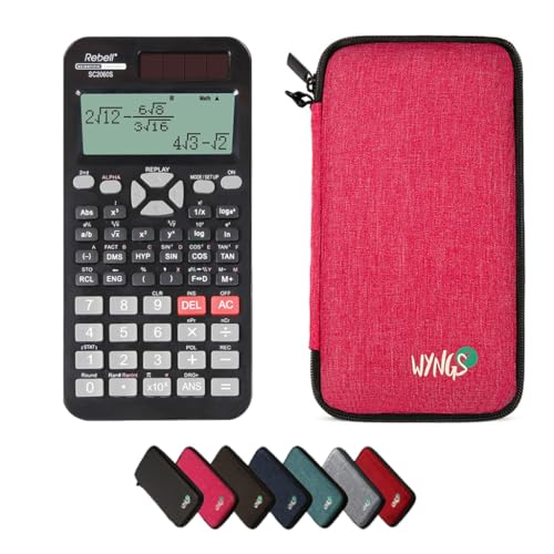 Calculatrice scientifique rose Rebell SC2060S pour réussir l'examen de maths au lycée