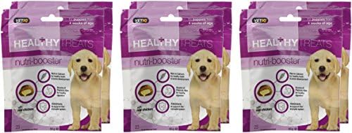 VetIQ Healthy Treats Nutri-Booster 6x 50g, Dog Treats to Support Immune System, Puppy Treats for Healthy Teeth & Bones, No Artificial Colours, Flavours, Preservatives. Natural Prebiotic Fibre, Omega3