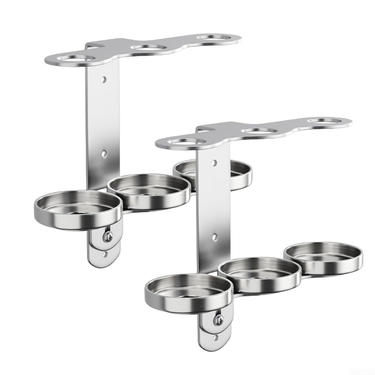 Dispenser di sapone da parete in acciaio inox per riporre il bagno, adatto per più liquidi con accessori di montaggio (nero)