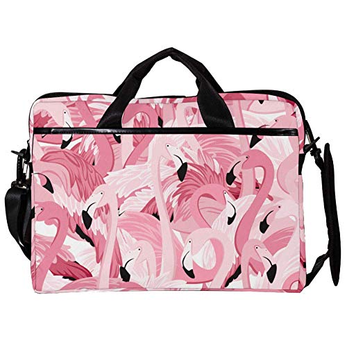 Bolso bandolera de flamenco rosa para llevar tu portátil de 14 a 15,4 pulgadas a la oficina