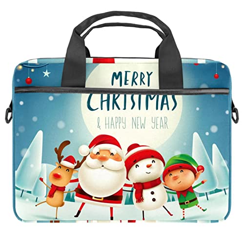 Sacoche PC portable 13-14.5 pouces motif Père Noël le cadeau de Noël utile pour collègue